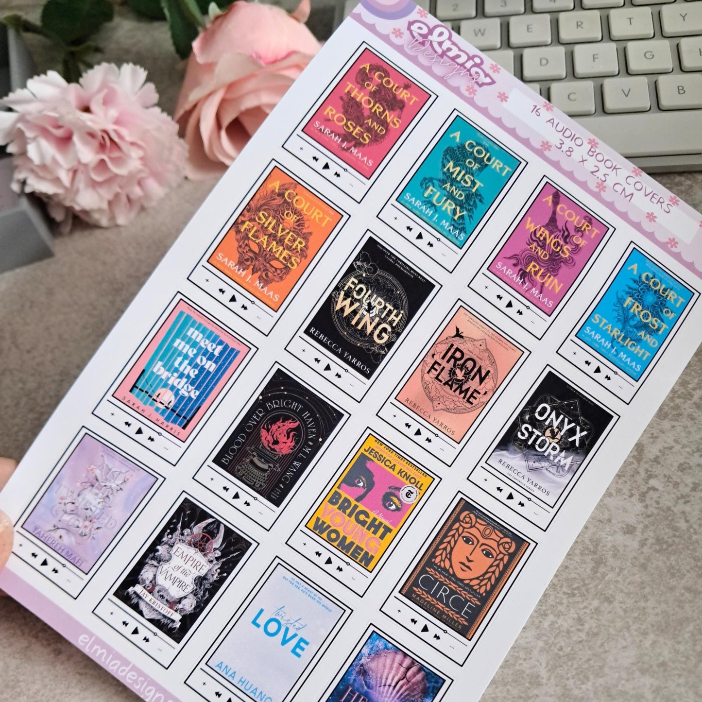 Printed Custom Book Cover Stickers | Reading Journal | Bullet Journal | Planning | Reading Gifts | Booktok | tracker | Books Audiobook Ebook
