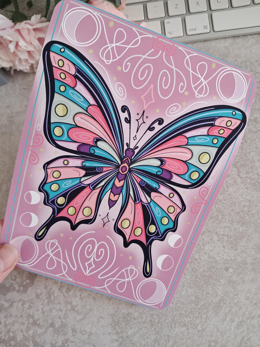 Printed Kindle Case Insert | Reader Gifts | Bookish | Sticker | Booktok | fantasy | Romance | Romantasy | Butterfly moth Colourful | Skin