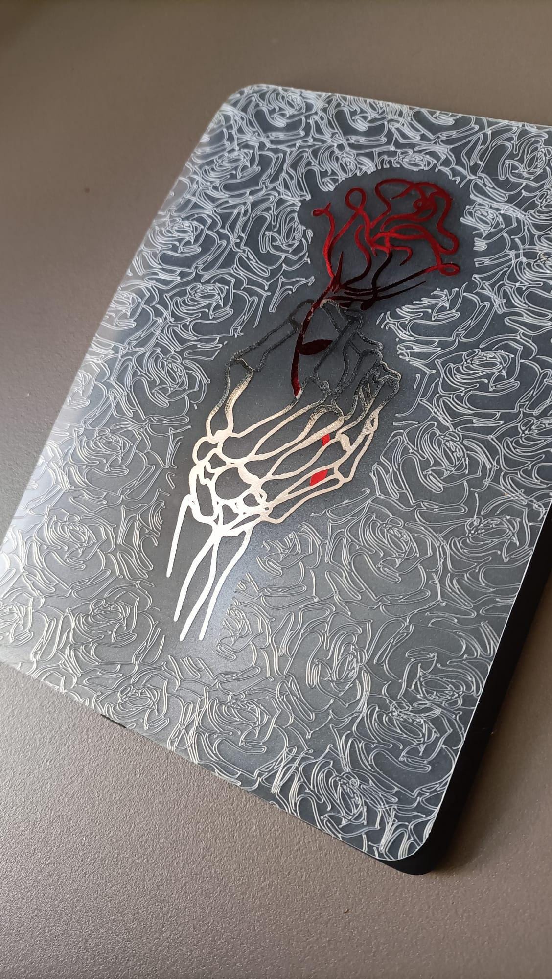 Haunting Foiled Kindle Case Insert Skin | Reader Gifts | Bookish | roses | Decor | Kindle Stickers | Booktok | skull | Halloween dark