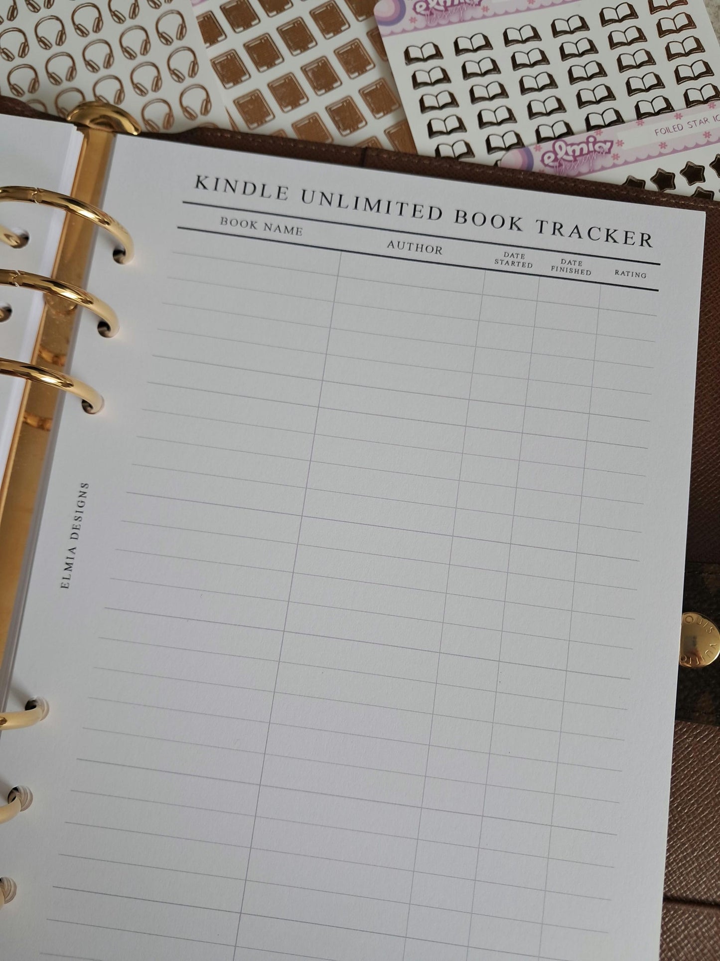 Digital Download A5 Size Reading Journal | Bookish gifts | Book Review | Reader | Planner inserts | Kindle Unlimited Reads TBR Tracker