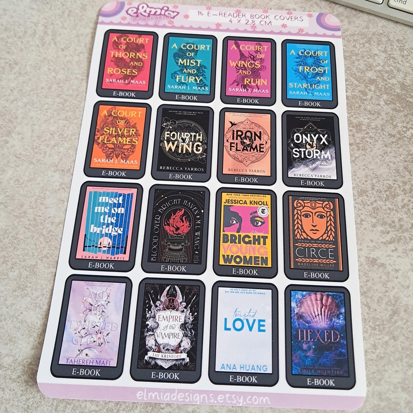Printed Custom Book Cover Stickers | Reading Journal | Bullet Journal | Planning | Reading Gifts | Booktok | tracker | Books Ebook Audiobook
