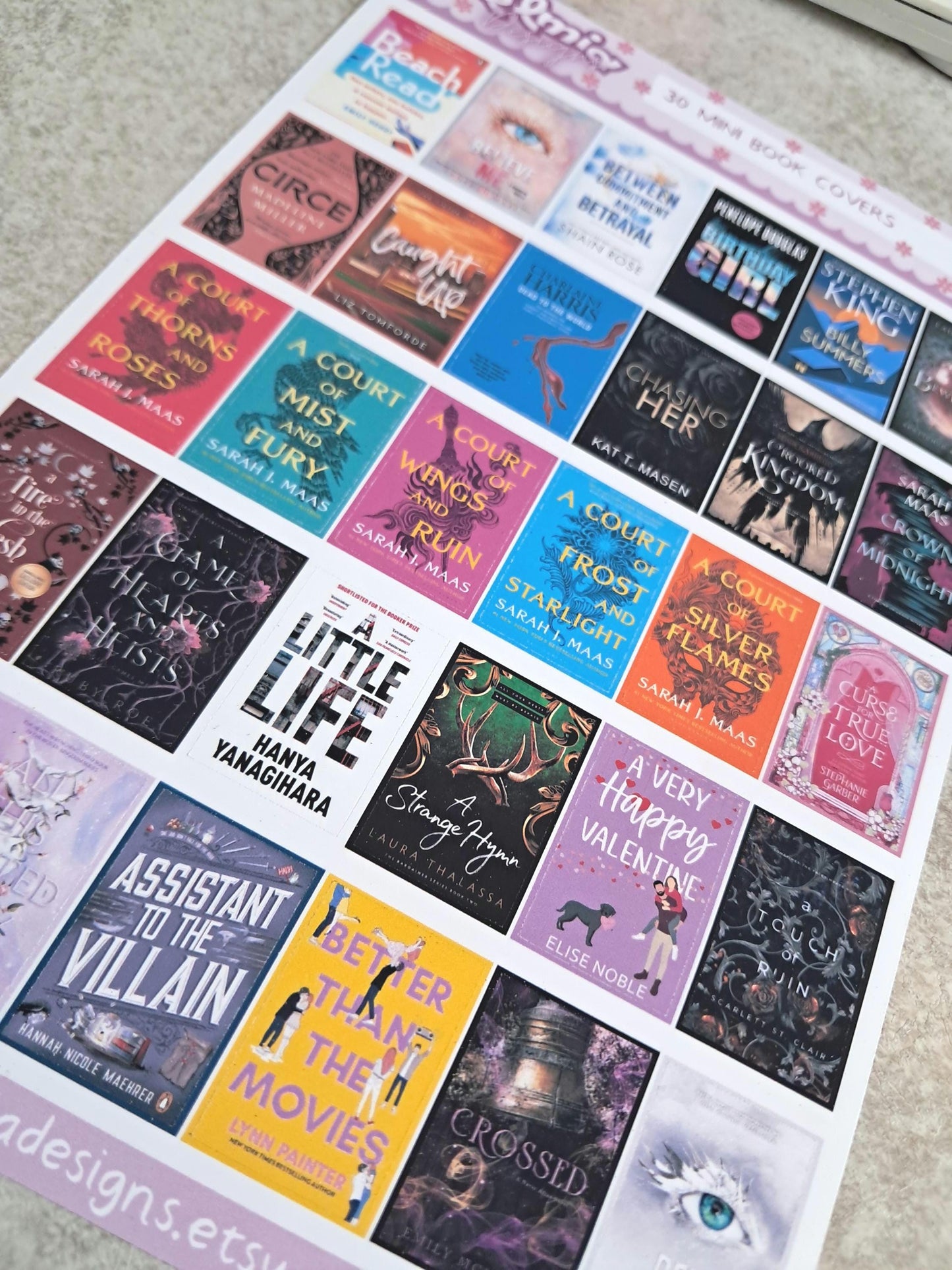 Printed Custom Book Cover Stickers | Reading Journal | Bullet Journal | Planning | Reading Gifts | Booktok | tracker | Books