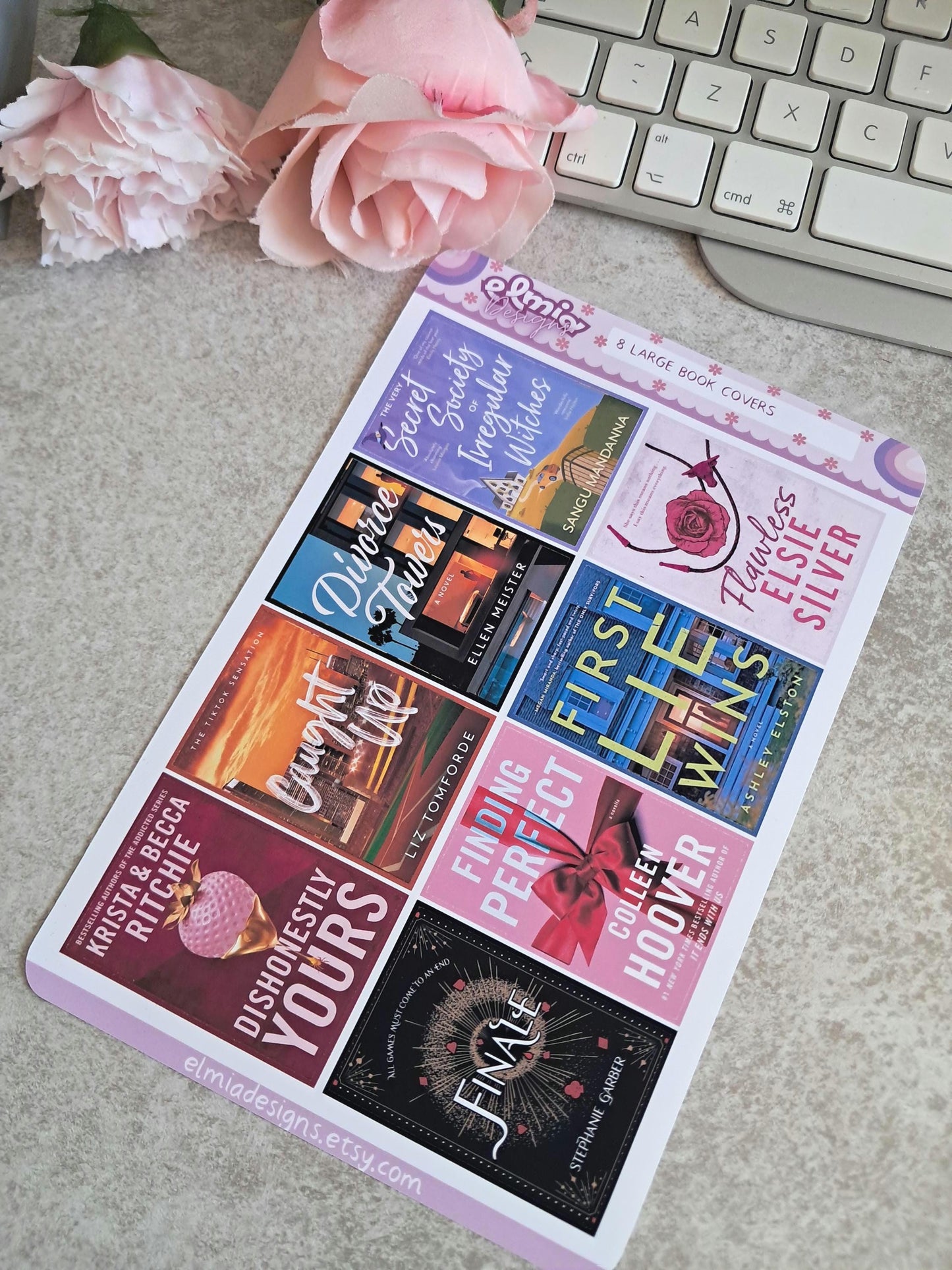 Printed Custom Book Cover Stickers | Reading Journal | Bullet Journal | Planning | Reading Gifts | Booktok | tracker | Books