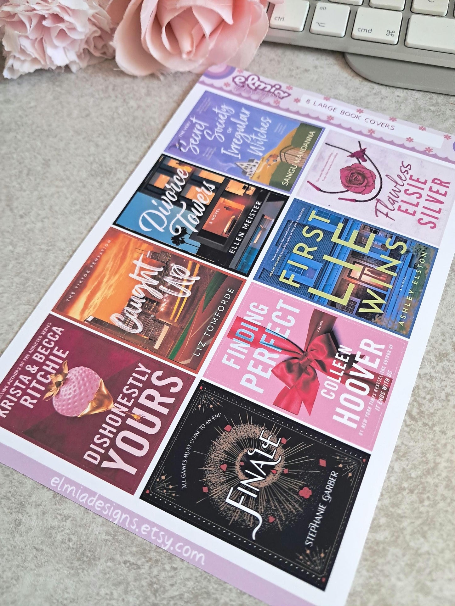 Printed Custom Book Cover Stickers | Reading Journal | Bullet Journal | Planning | Reading Gifts | Booktok | tracker | Books