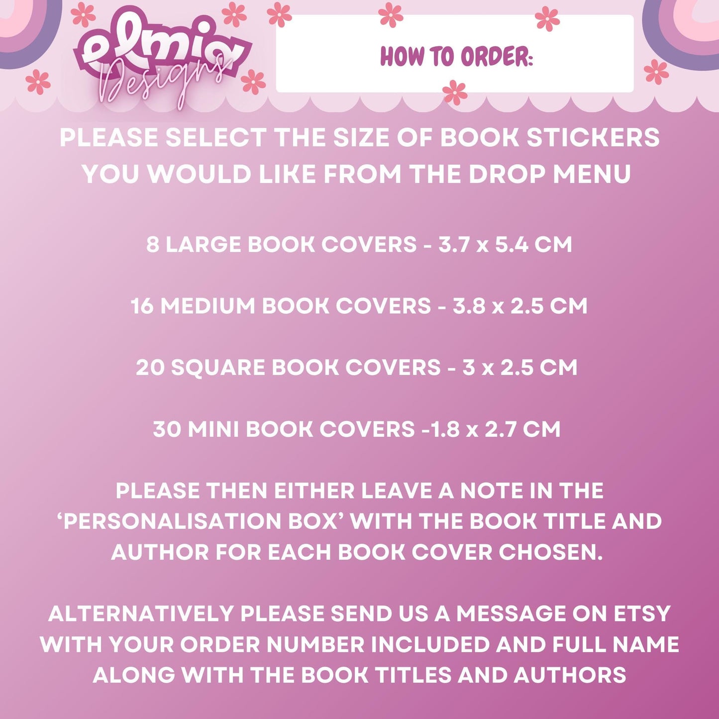 Printed Custom Book Cover Stickers | Reading Journal | Bullet Journal | Planning | Reading Gifts | Booktok | tracker | Books