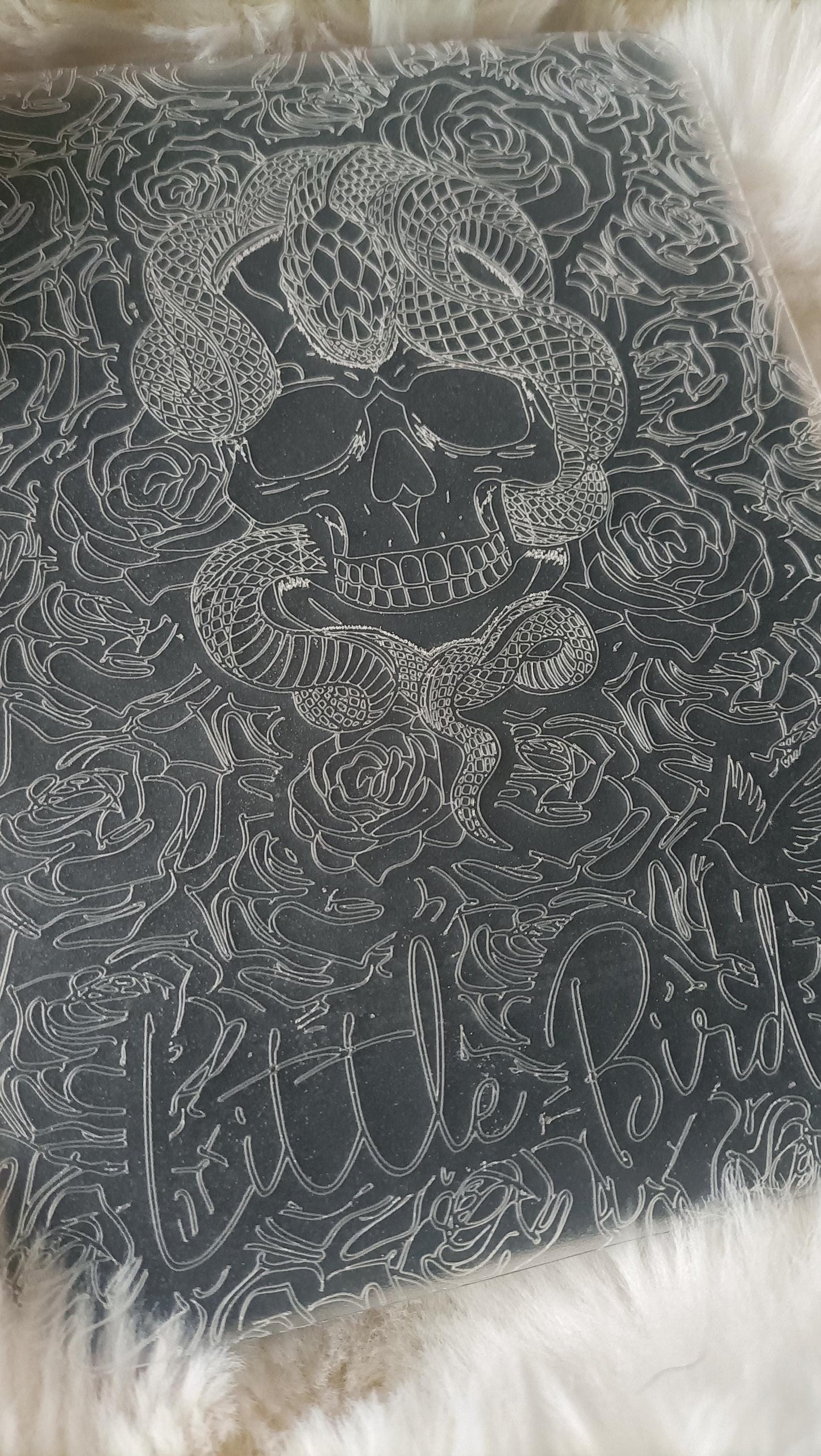 Engraved Kindle Case Insert | Reader Gifts | Bookish | viper rose| Decor | Kindle Sticker | Booktok | skull | fantasy | dark romance | snake