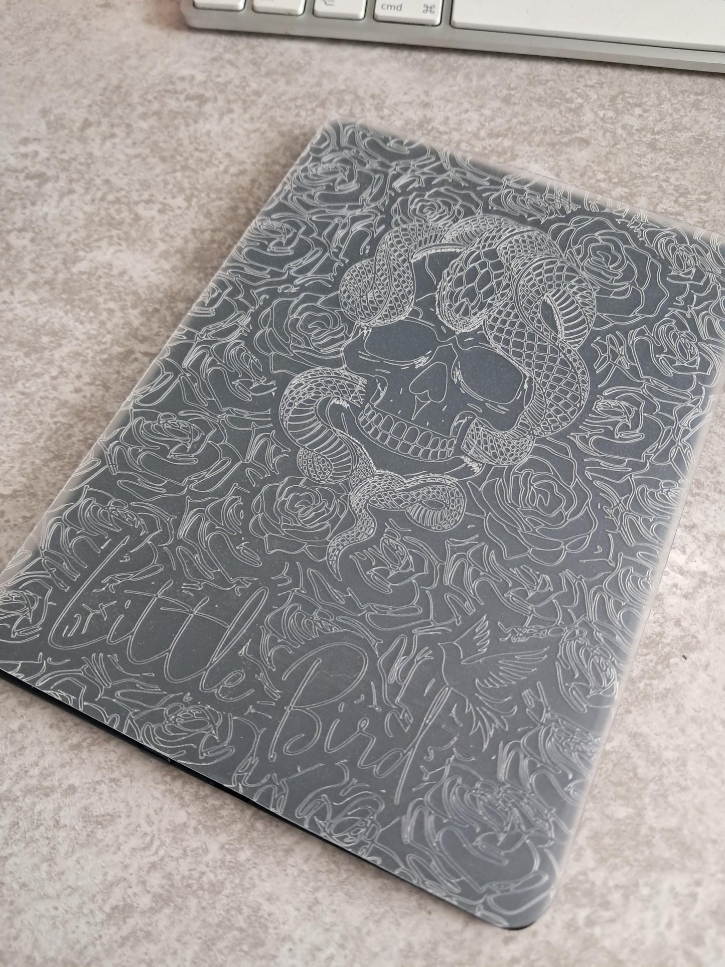 Engraved Kindle Case Insert | Reader Gifts | Bookish | viper rose| Decor | Kindle Sticker | Booktok | skull | fantasy | dark romance | snake