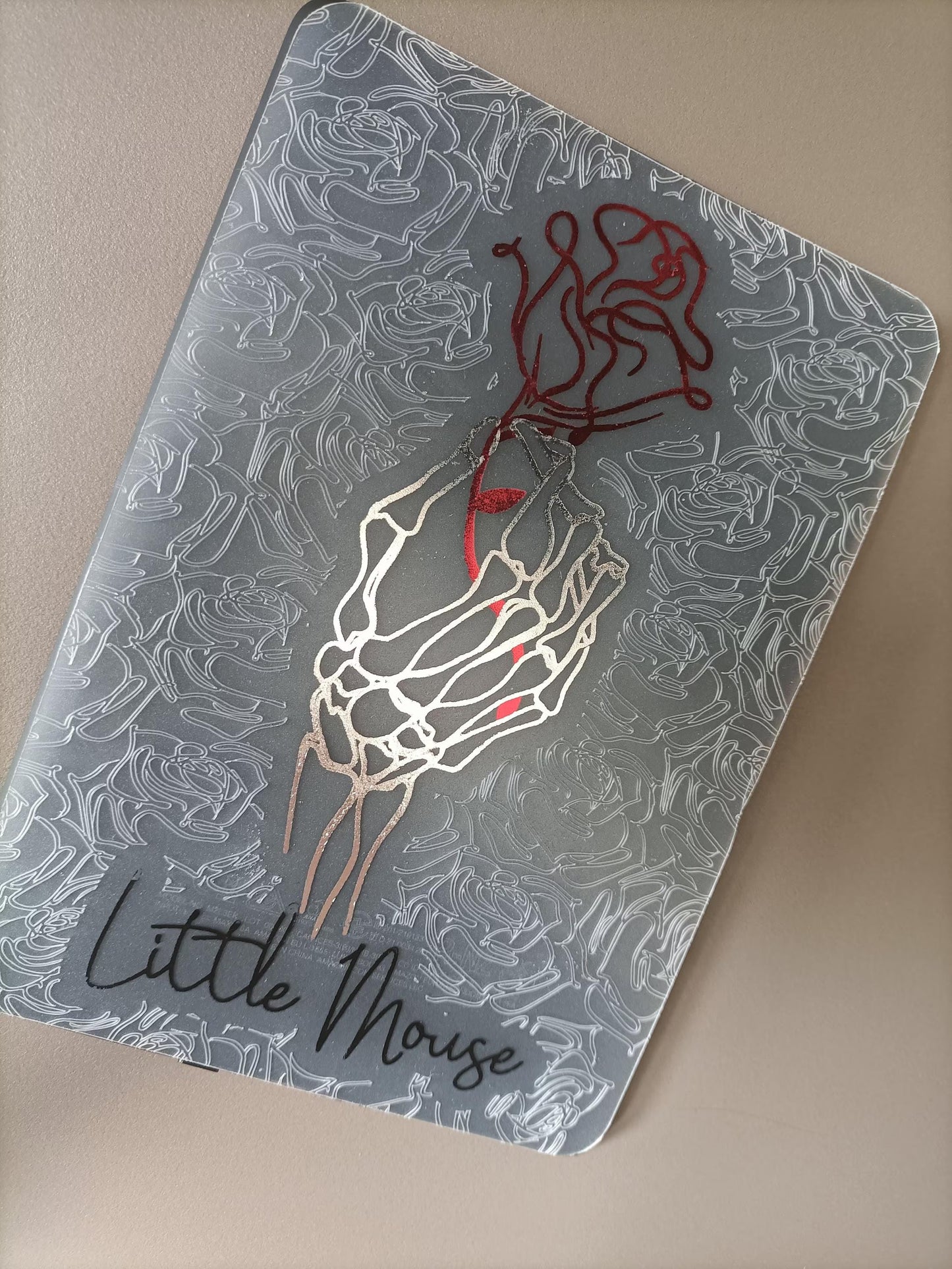 Haunting Foiled Kindle Case Insert Skin | Reader Gifts | Bookish | roses | Decor | Kindle Stickers | Booktok | skull | Halloween dark