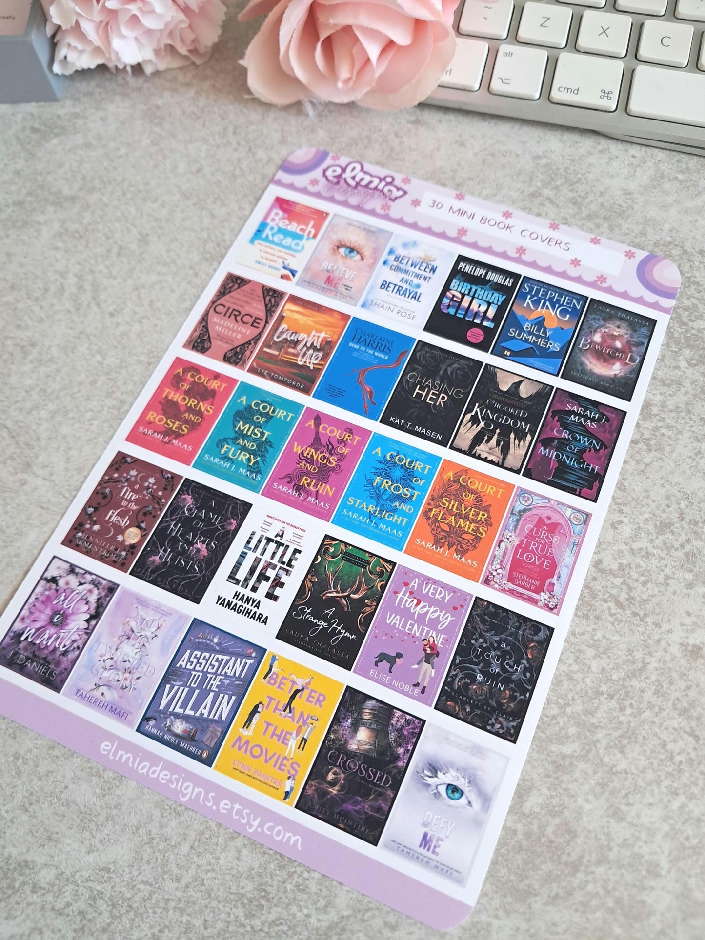 Printed Custom Book Cover Stickers | Reading Journal | Bullet Journal | Planning | Reading Gifts | Booktok | tracker | Books