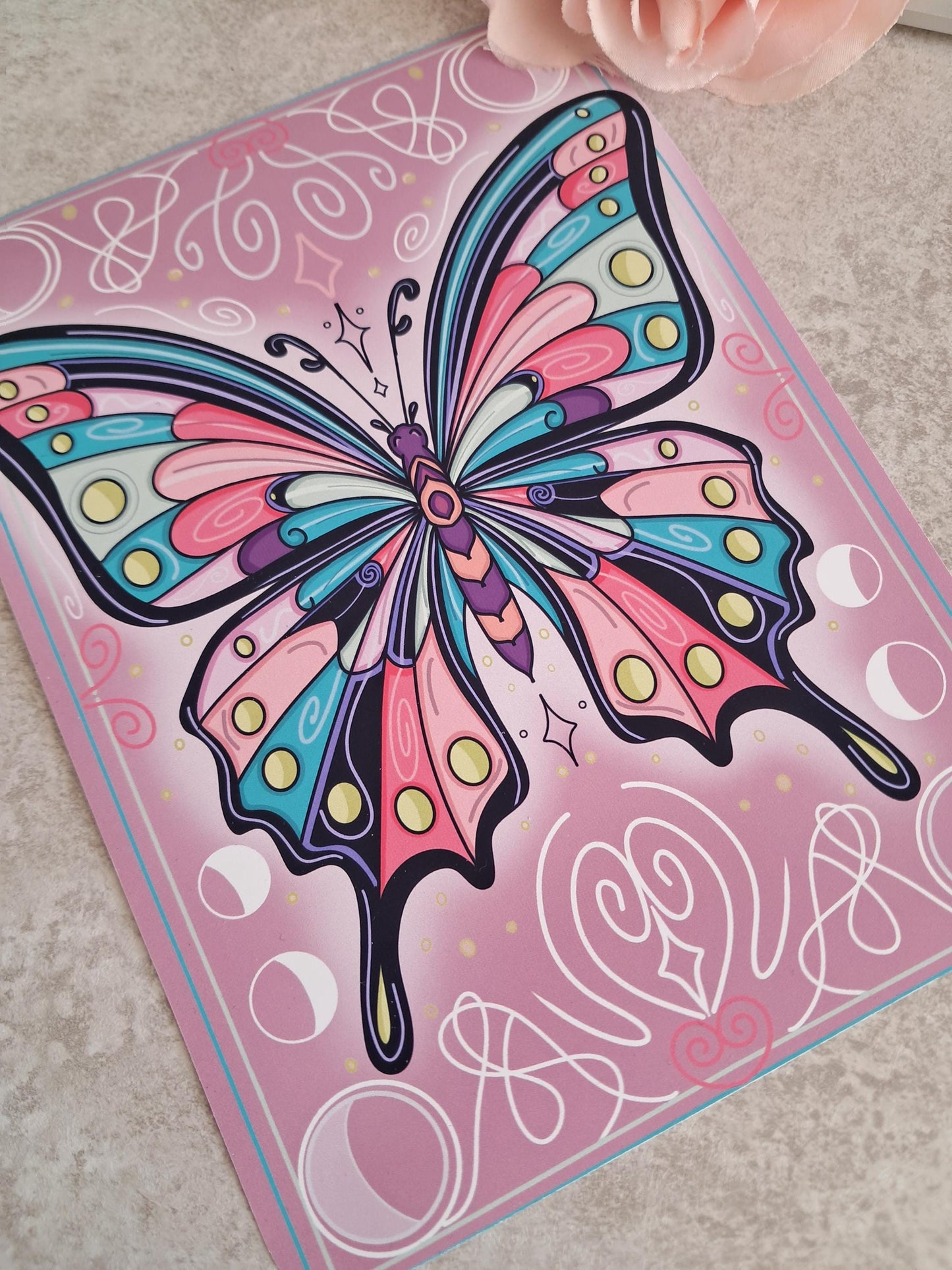 Printed Kindle Case Insert | Reader Gifts | Bookish | Sticker | Booktok | fantasy | Romance | Romantasy | Butterfly moth Colourful | Skin