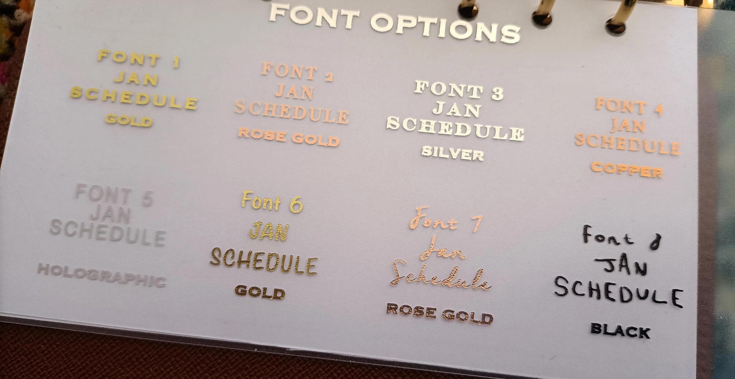 Custom Foiled Side Top Bottom Tab Dividers | BUJO | Planner Insert | Plastic Divider | Personal | A5 | A6 | Pocket | B6 | Journal | Planning