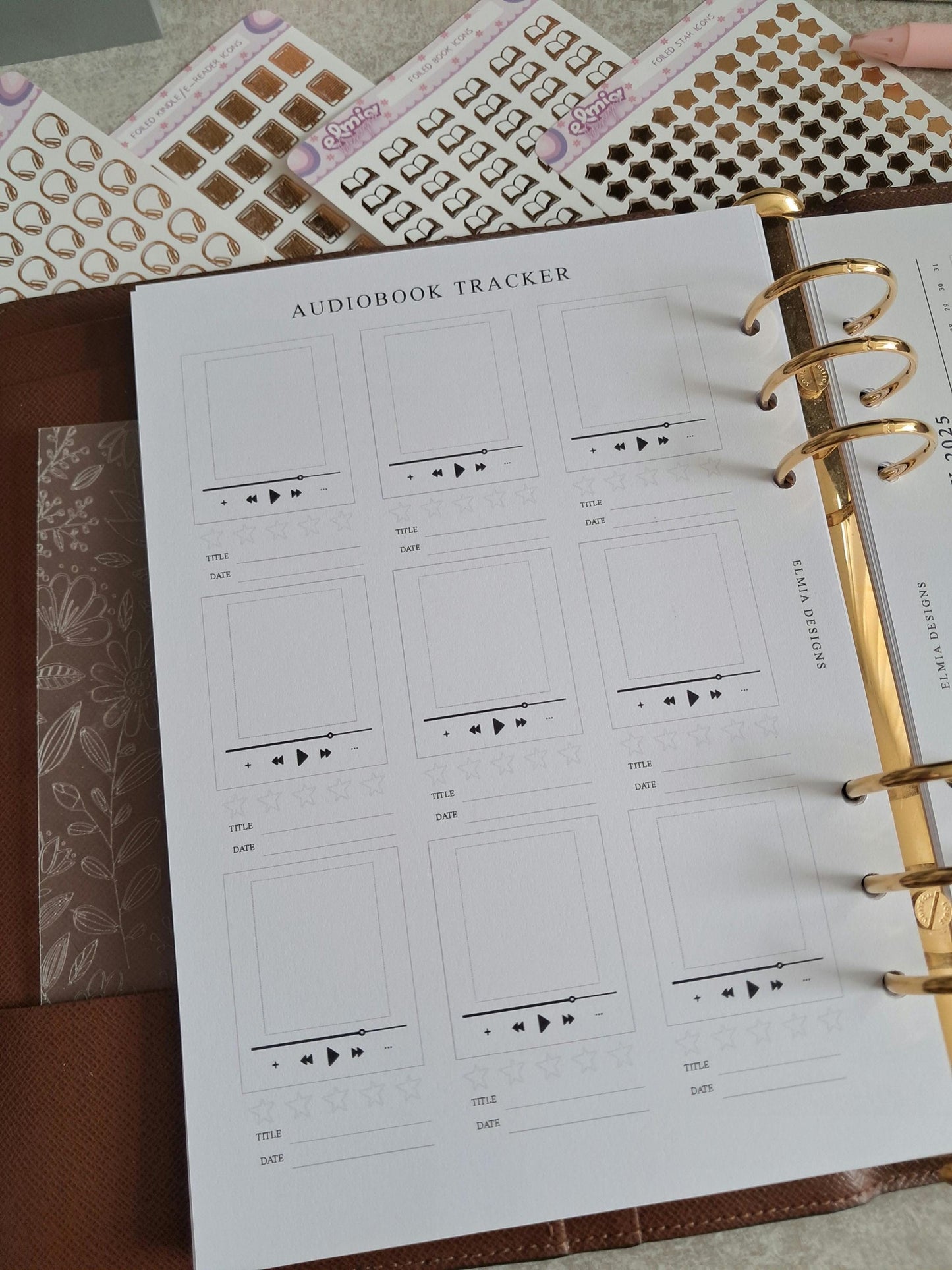 Digital Download A5 Size Reading Journal | Bookish gifts | Book Review | Reading | Planner inserts | Audiobook Listening Tracker BUJO