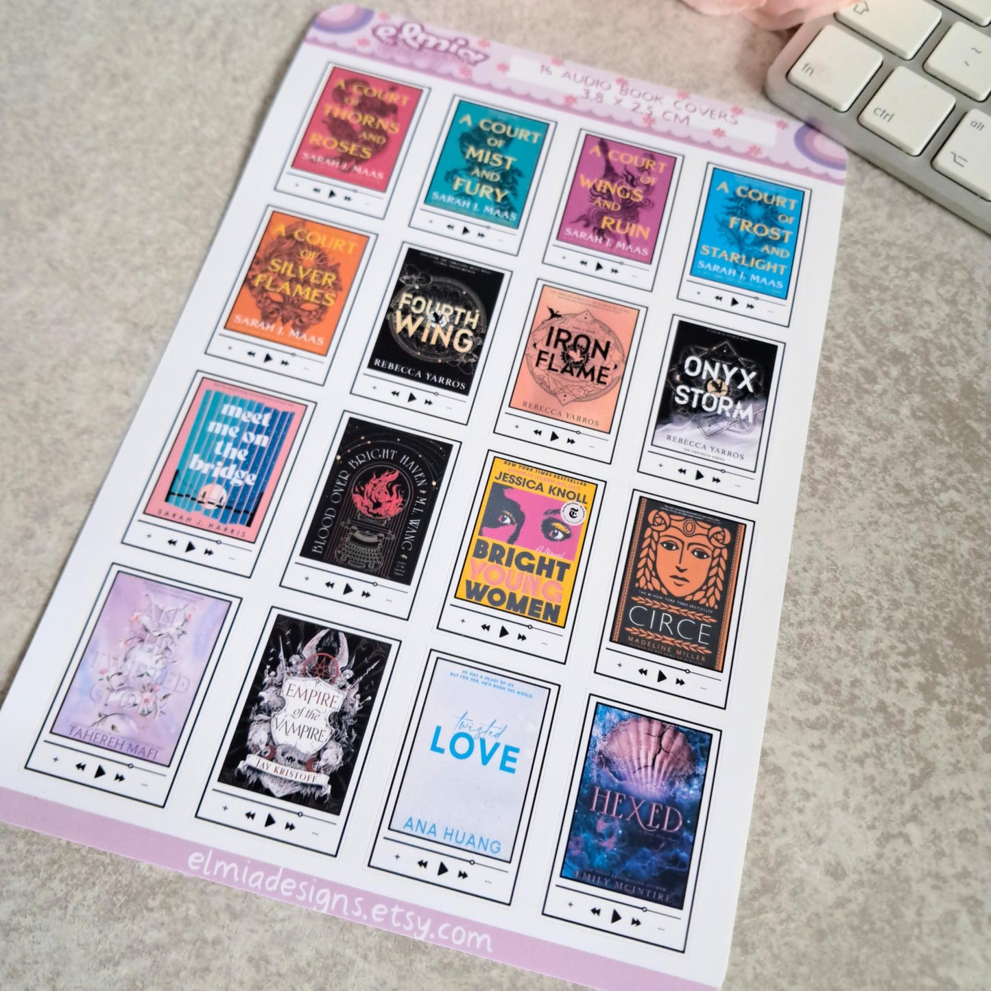 Printed Custom Book Cover Stickers | Reading Journal | Bullet Journal | Planning | Reading Gifts | Booktok | tracker | Books Ebook Audiobook