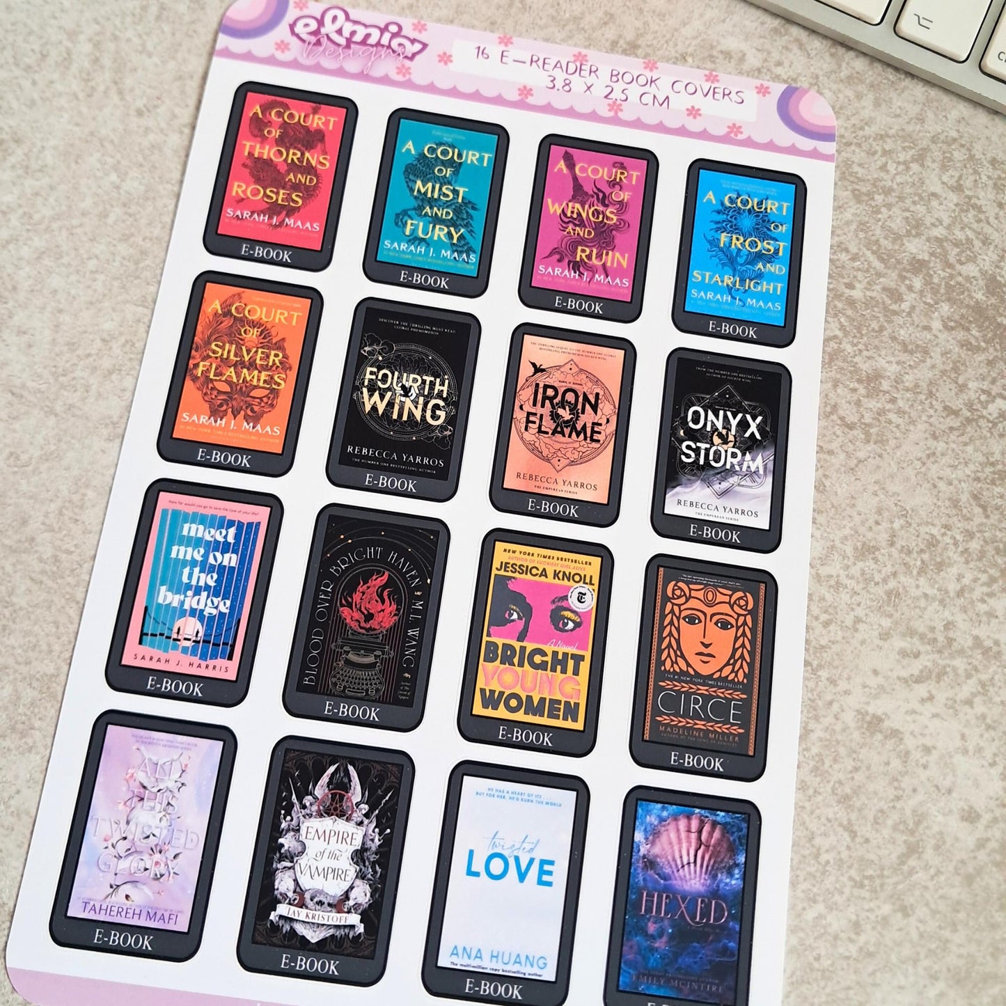 Printed Custom Book Cover Stickers | Reading Journal | Bullet Journal | Planning | Reading Gifts | Booktok | tracker | Books Audiobook Ebook