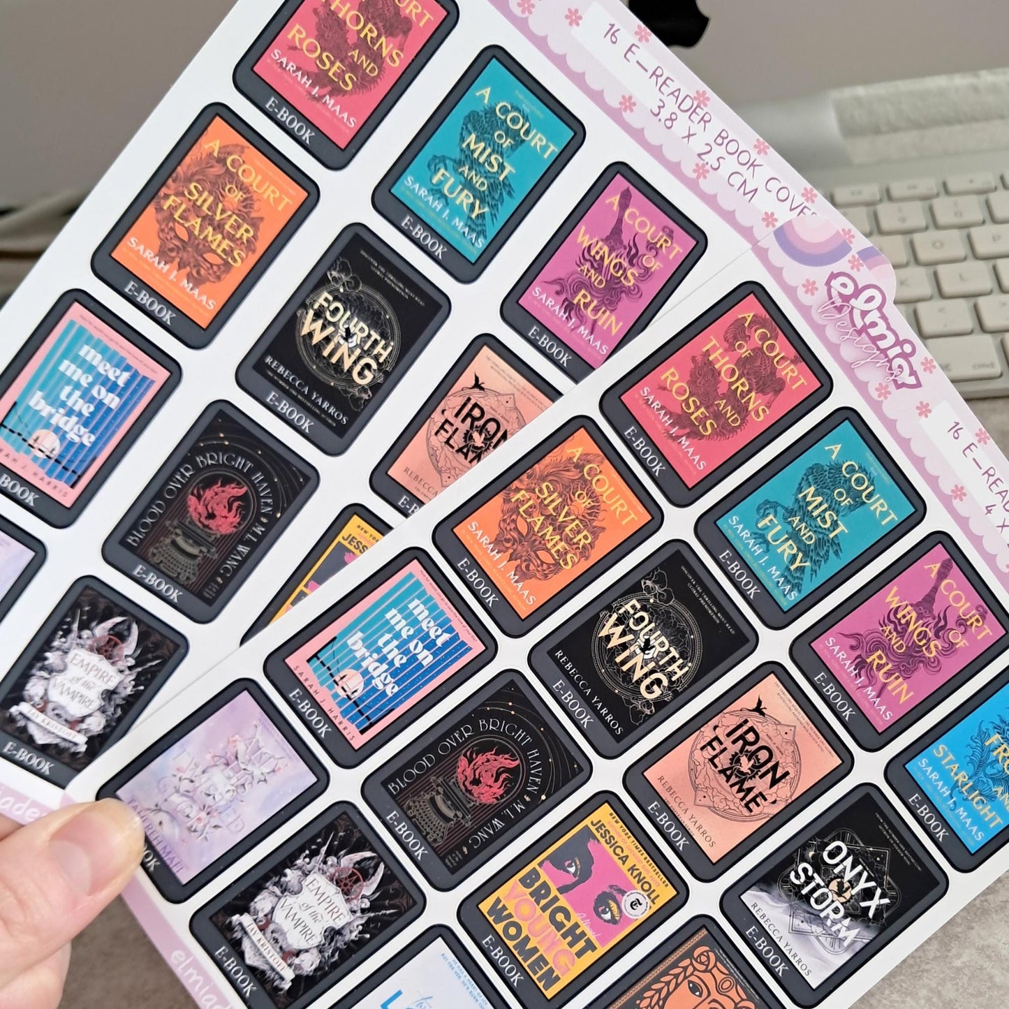 Printed Custom Book Cover Stickers | Reading Journal | Bullet Journal | Planning | Reading Gifts | Booktok | tracker | Books Audiobook Ebook