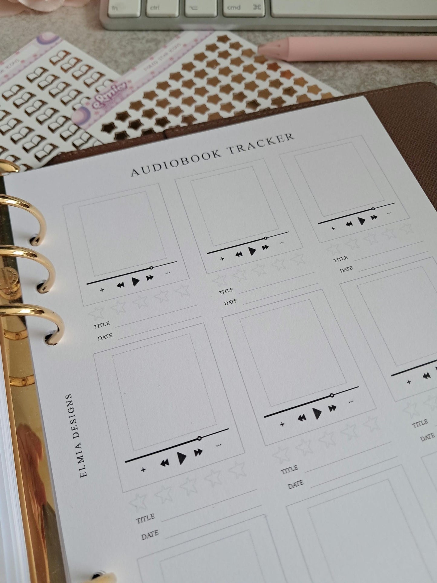 Digital Download A5 Size Reading Journal | Bookish gifts | Book Review | Reading | Planner inserts | Audiobook Listening Tracker BUJO