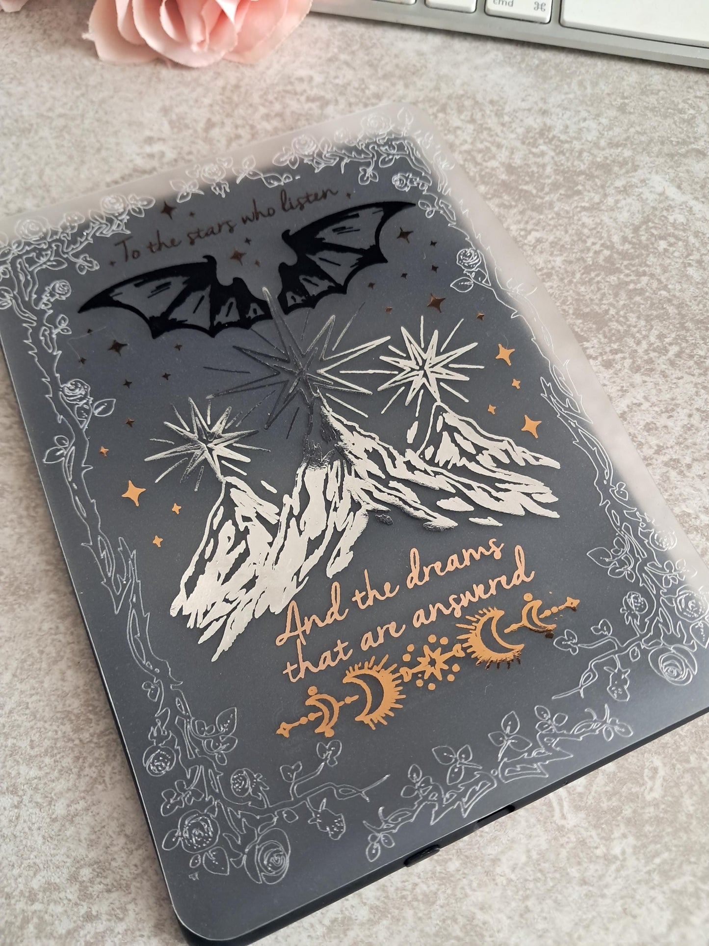 Foiled Kindle Case Insert | Reader Gifts | Bookish | Velaris | Decor | Kindle Stickers | Booktok | Rhysand | Faerie | Fae | fantasy | ACOTAR