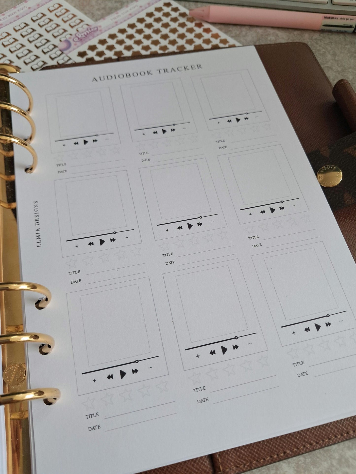 Digital Download A5 Size Reading Journal | Bookish gifts | Book Review | Reading | Planner inserts | Audiobook Listening Tracker BUJO