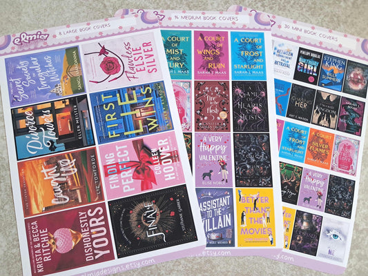 Printed Custom Book Cover Stickers | Reading Journal | Bullet Journal | Planning | Reading Gifts | Booktok | tracker | Books