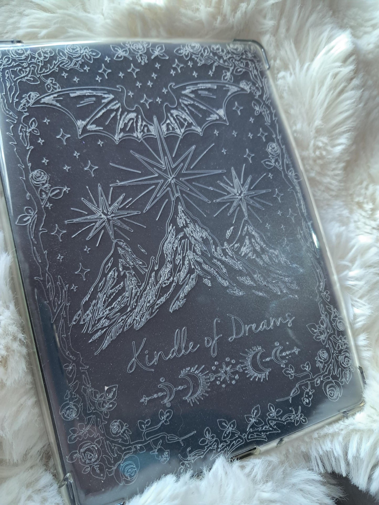 Engraved Kindle Case Insert | Reader Gifts | Bookish | night | Decor | Kindle Stickers | Booktok | romantasy | dragons | fantasy | CUSTOM