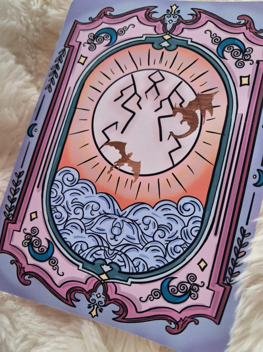 Foiled Kindle Case Insert | Reader Gifts | Bookish | Sticker | Booktok | dragons | fantasy | Romance | Romantasy storm | fourth wing ACOTAR