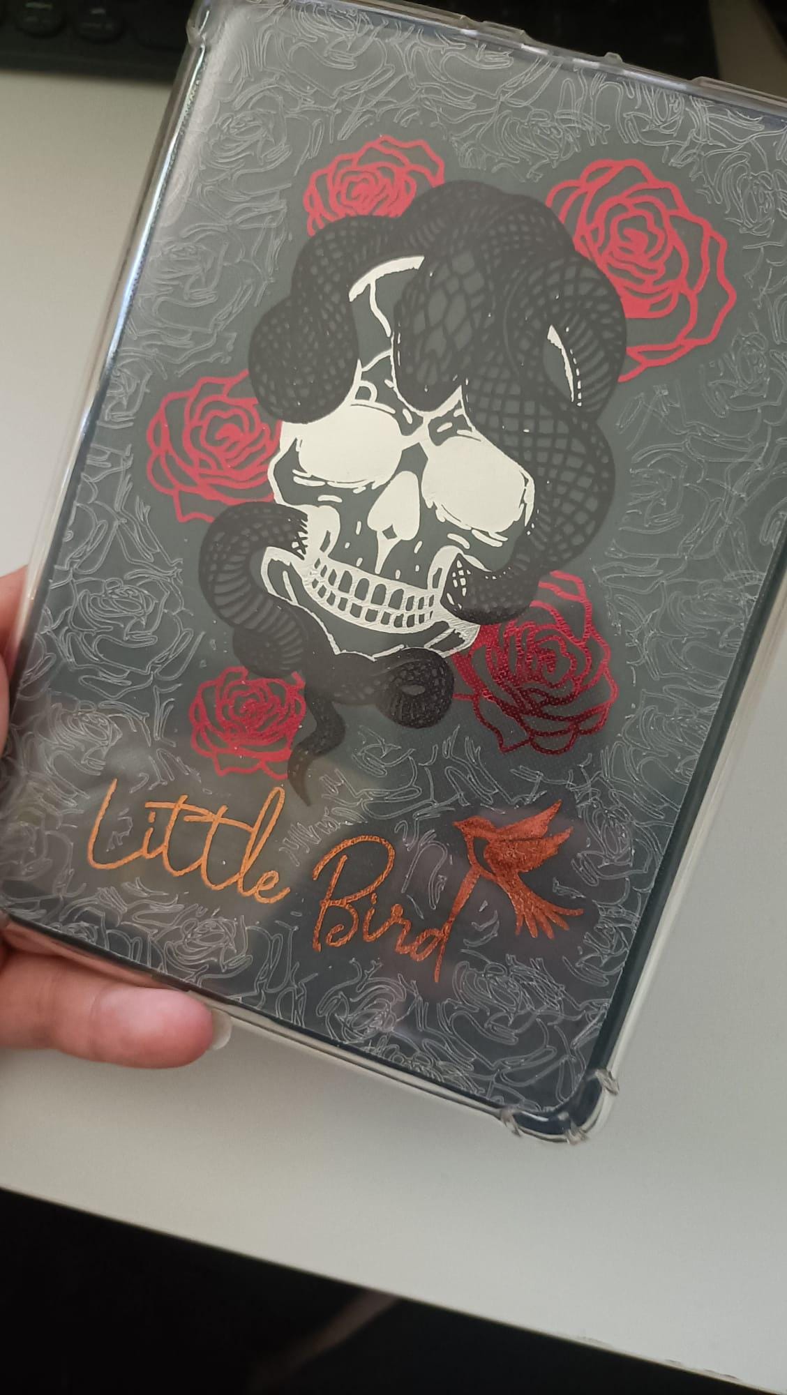 Foiled Kindle Case Insert | Reader Gifts | Bookish | Decor | Kindle Stickers | Booktok | dark romance | rose | skull | fantasy | snake goth