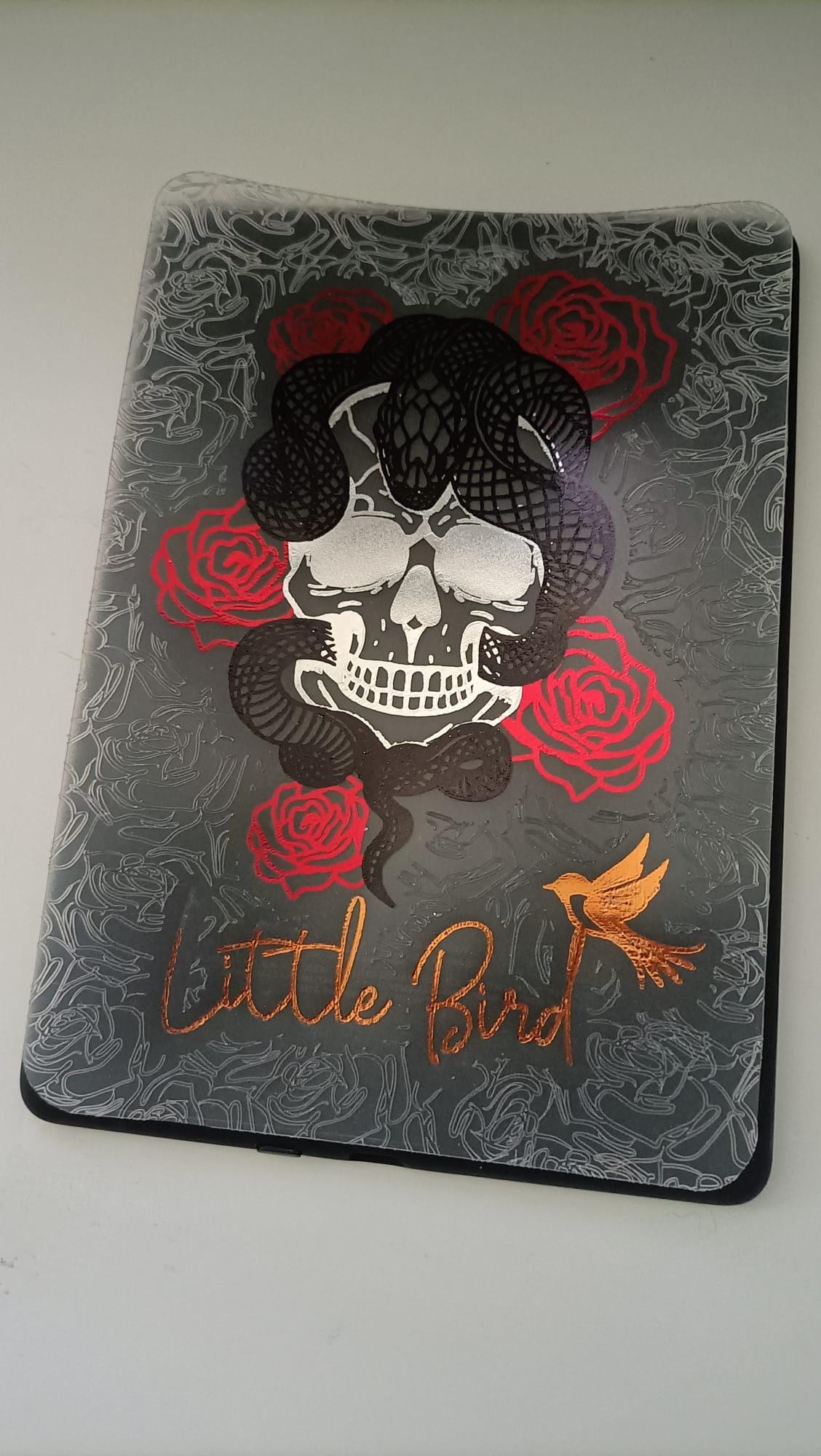 Foiled Kindle Case Insert | Reader Gifts | Bookish | Decor | Kindle Stickers | Booktok | dark romance | rose | skull | fantasy | snake goth