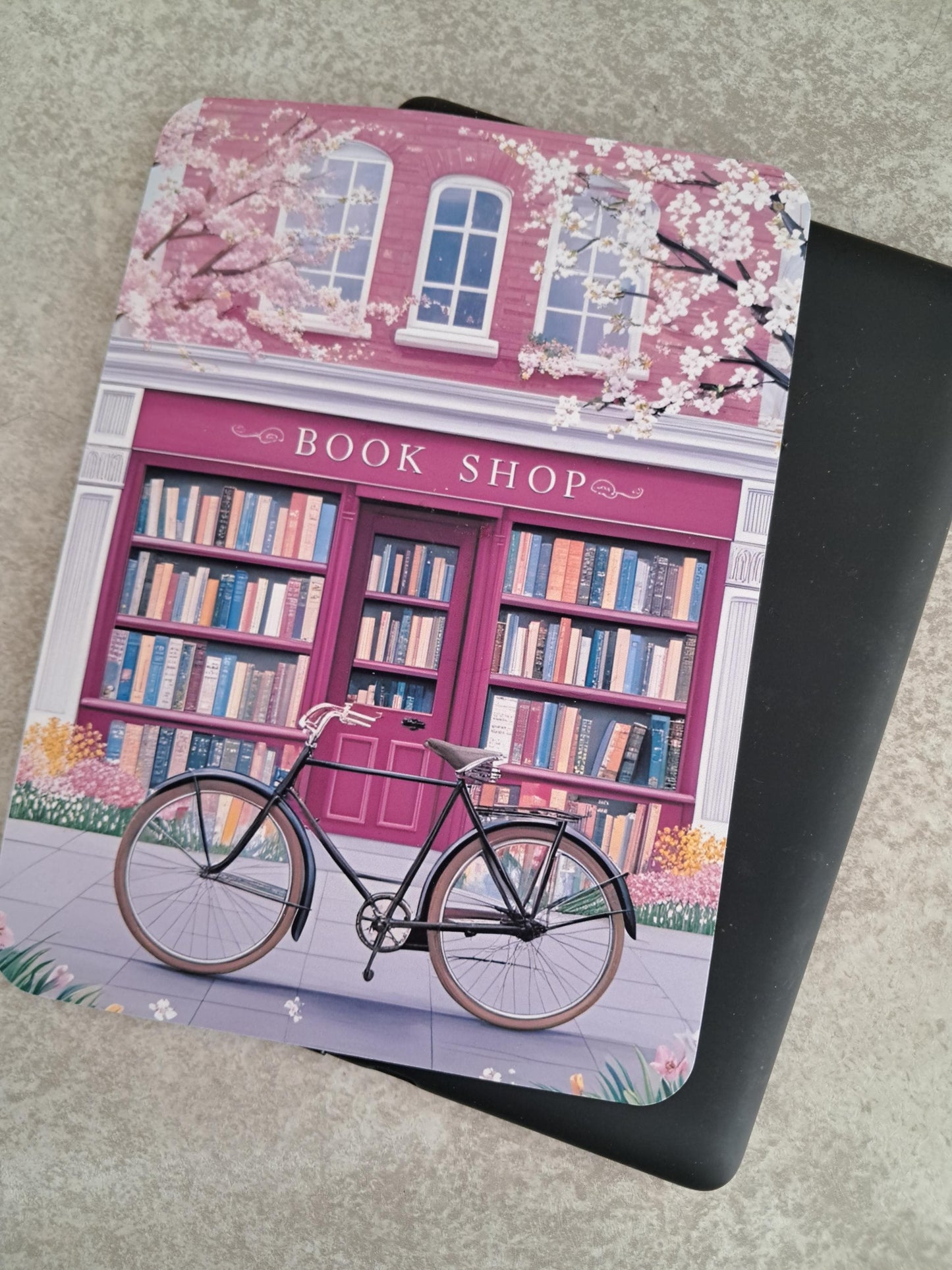 Printed Custom Kindle Case Insert | Reader Gifts | Bookish | Decor | Kindle Stickers | Booktok | Pink Blossom Book Shop Artwork | Romance |
