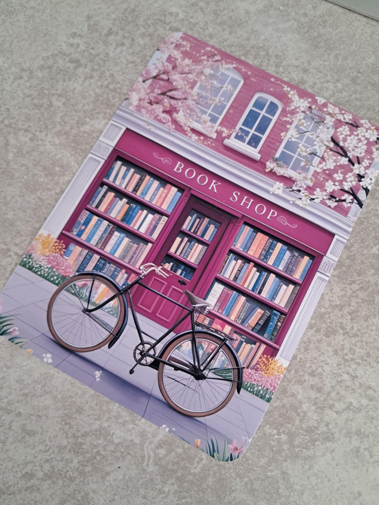 Printed Custom Kindle Case Insert | Reader Gifts | Bookish | Decor | Kindle Stickers | Booktok | Pink Blossom Book Shop Artwork | Romance |