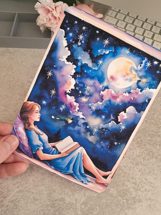 Foiled Kindle Case Insert Skin | Reader Gifts | Bookish | Night Sky | Decor | Kindle Stickers | Booktok | Dream | Dreaming Starfall Stars