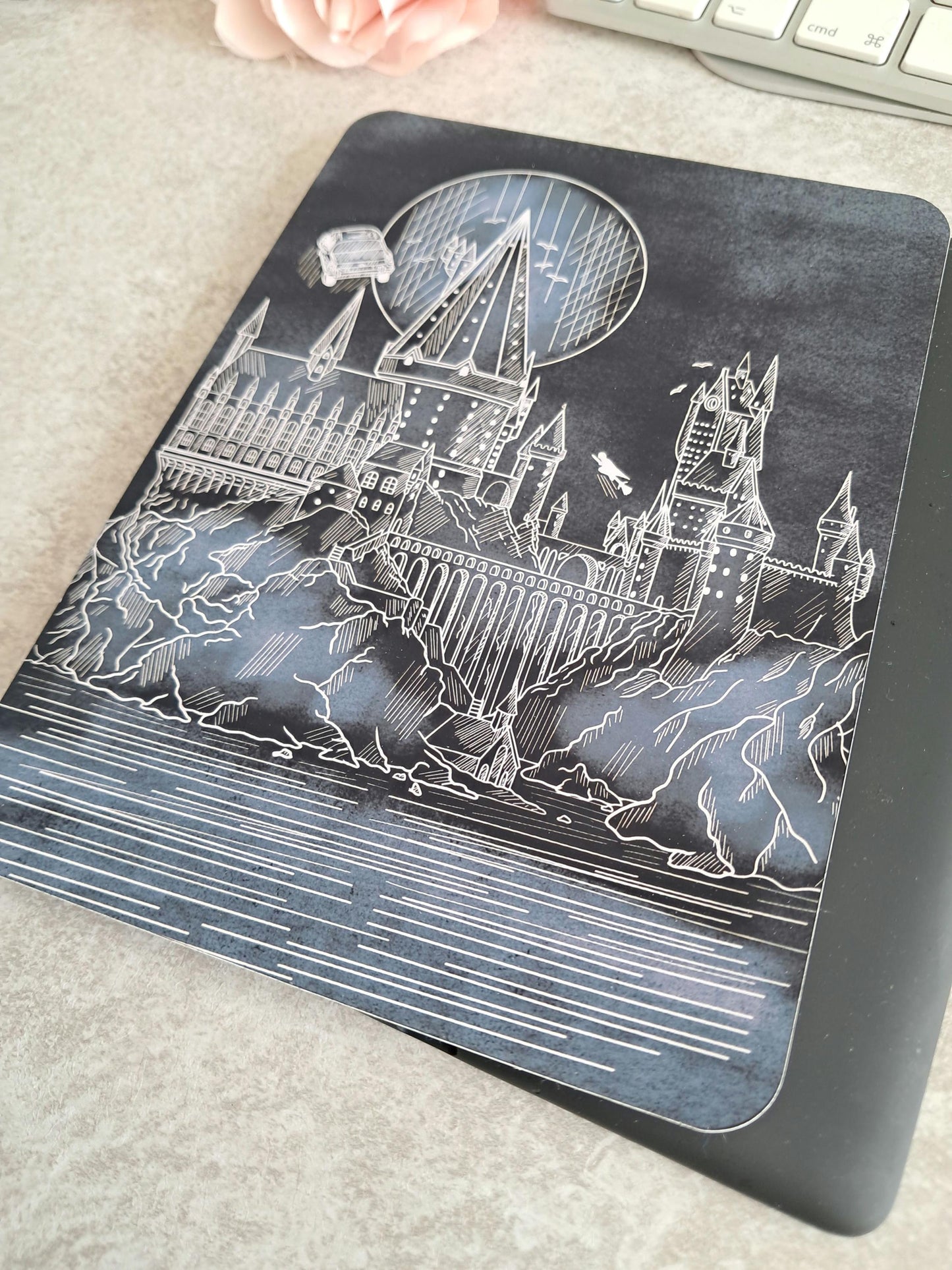 PRINTED Kindle Case Insert | Reader Gifts | Bookish | Sticker | Booktok | fantasy | Romance | Romantasy | Magic school | dark castle witch