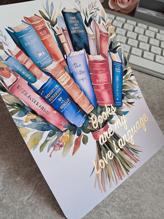 Foil Kindle Case Insert | Reader Gifts | Bookish Sticker | Booktok | book bouquet | fantasy | Romance | Romantasy | love | painting artwork