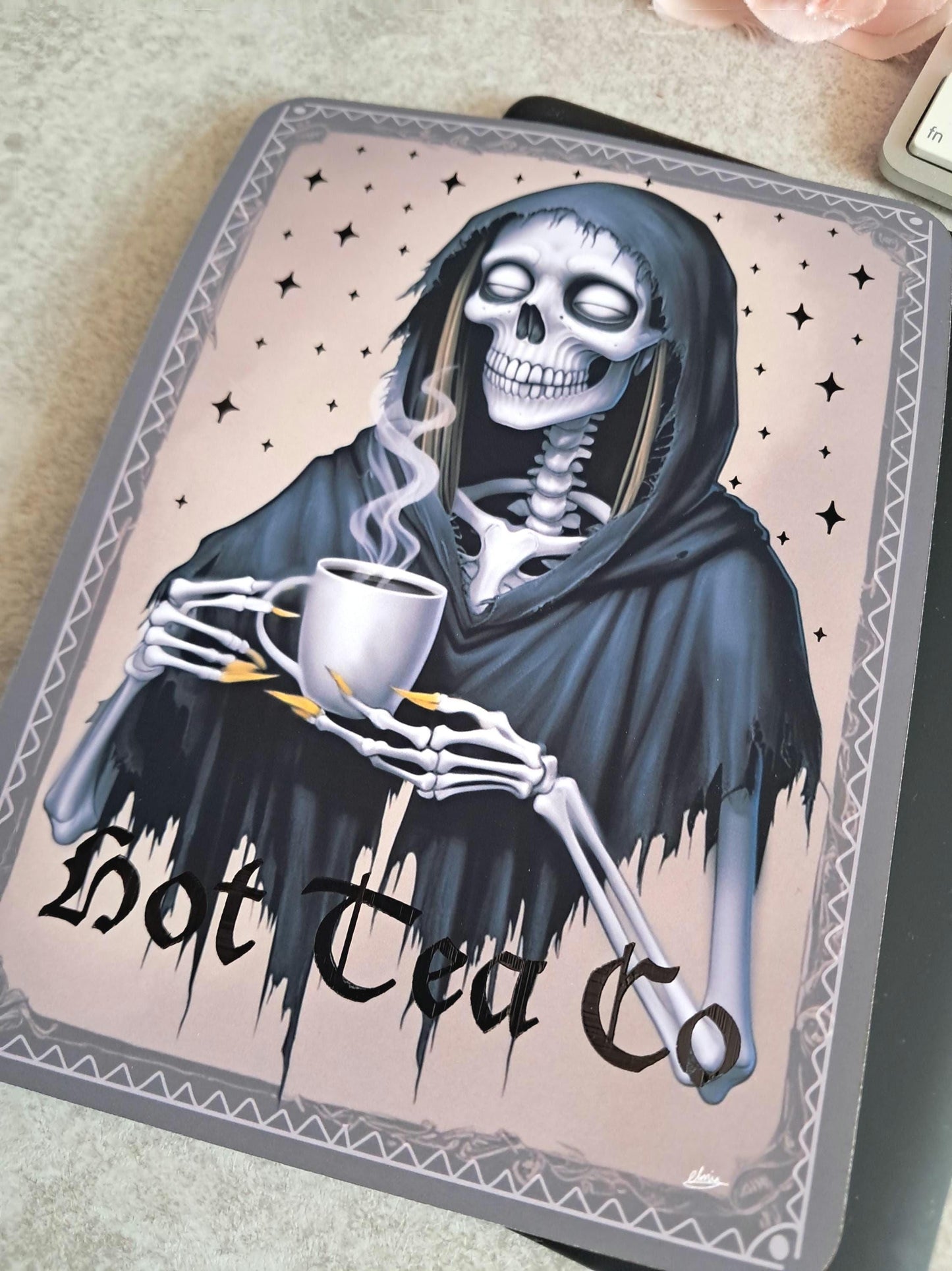 Foiled custom Kindle Case Insert | Reader Gifts | Bookish | acotar | Decor | Sticker | Booktok | romantasy | suriel | fantasy | hot tea Co