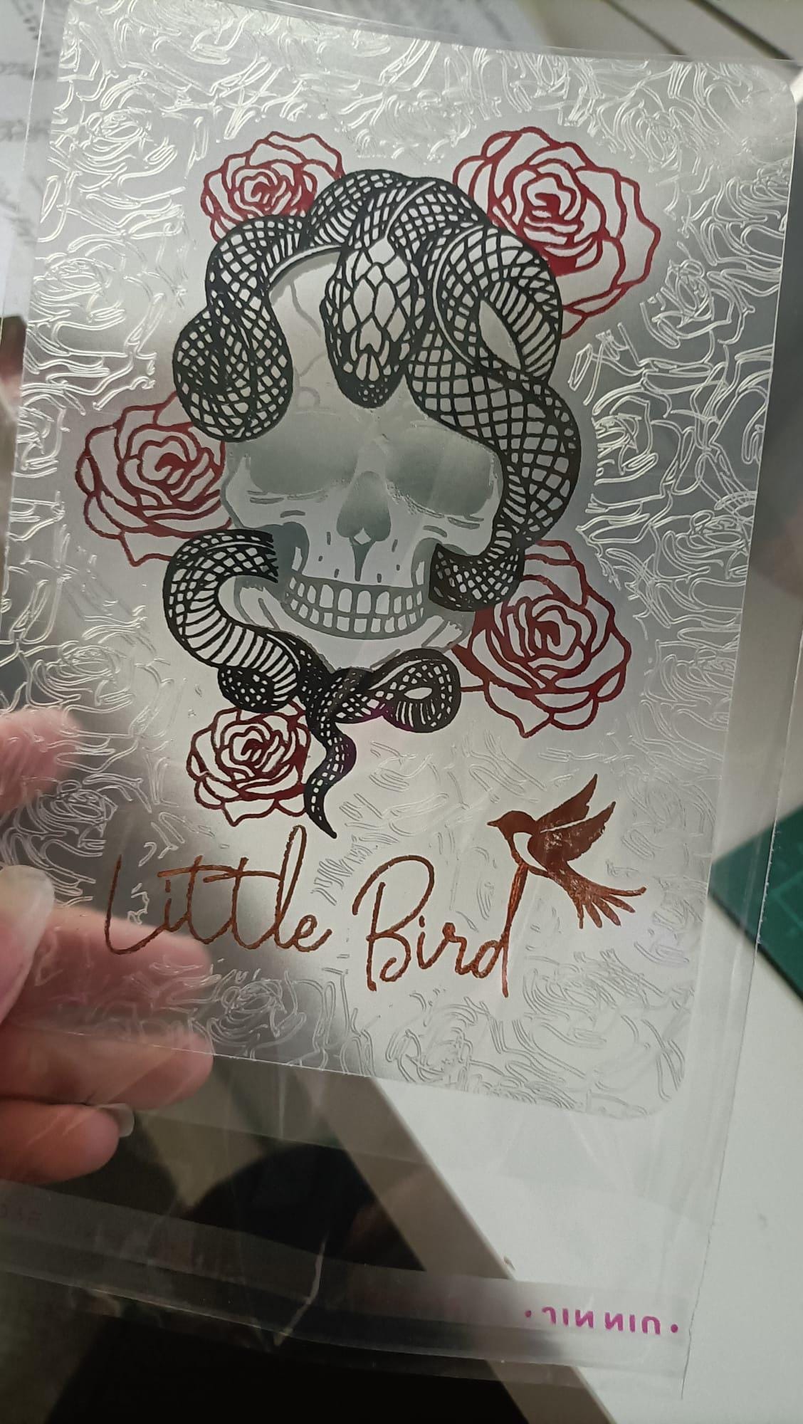 Foiled Kindle Case Insert | Reader Gifts | Bookish | Decor | Kindle Stickers | Booktok | dark romance | rose | skull | fantasy | snake goth