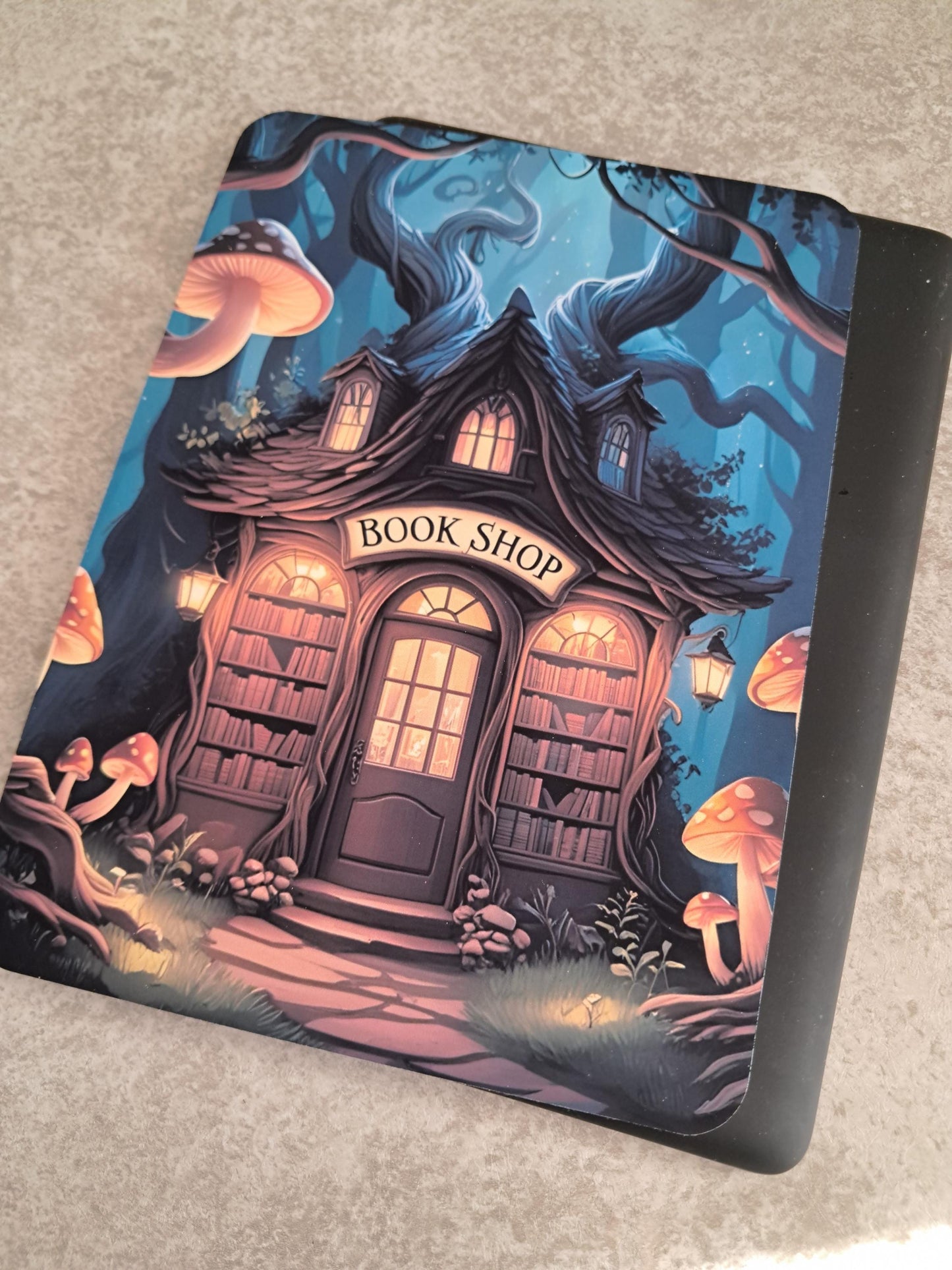 Printed Kindle Case Insert | Reader Bookish | Kindle Stickers | Booktok | fantasy | Enchated Book Shop In the Forest Woods | Romance | fat