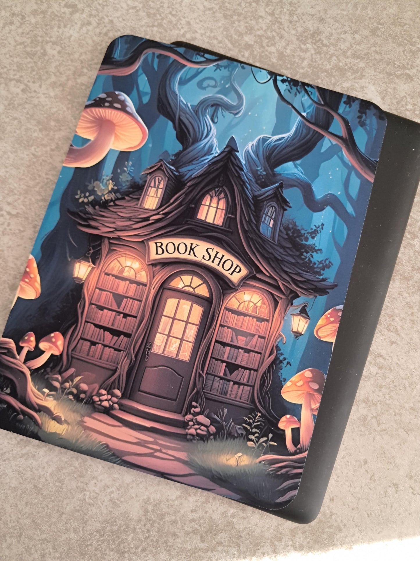 Printed Kindle Case Insert | Reader Bookish | Kindle Stickers | Booktok | fantasy | Enchated Book Shop In the Forest Woods | Romance | fat