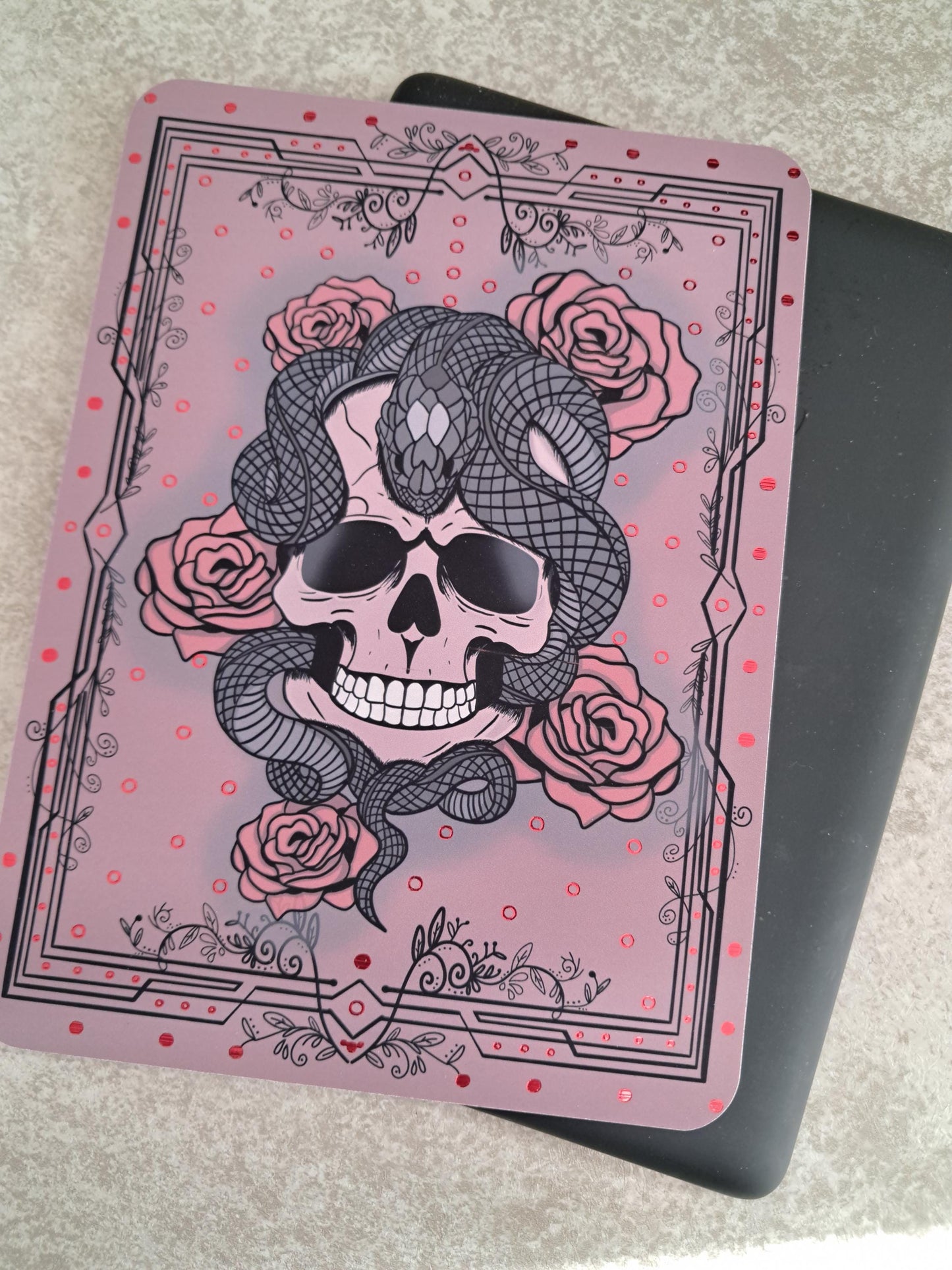 Printed Custom Kindle Case Insert | Reader Gifts | Bookish | Decor | Stickers | Booktok | Dark Romance | Skull | Viper | Snake | Red Rose
