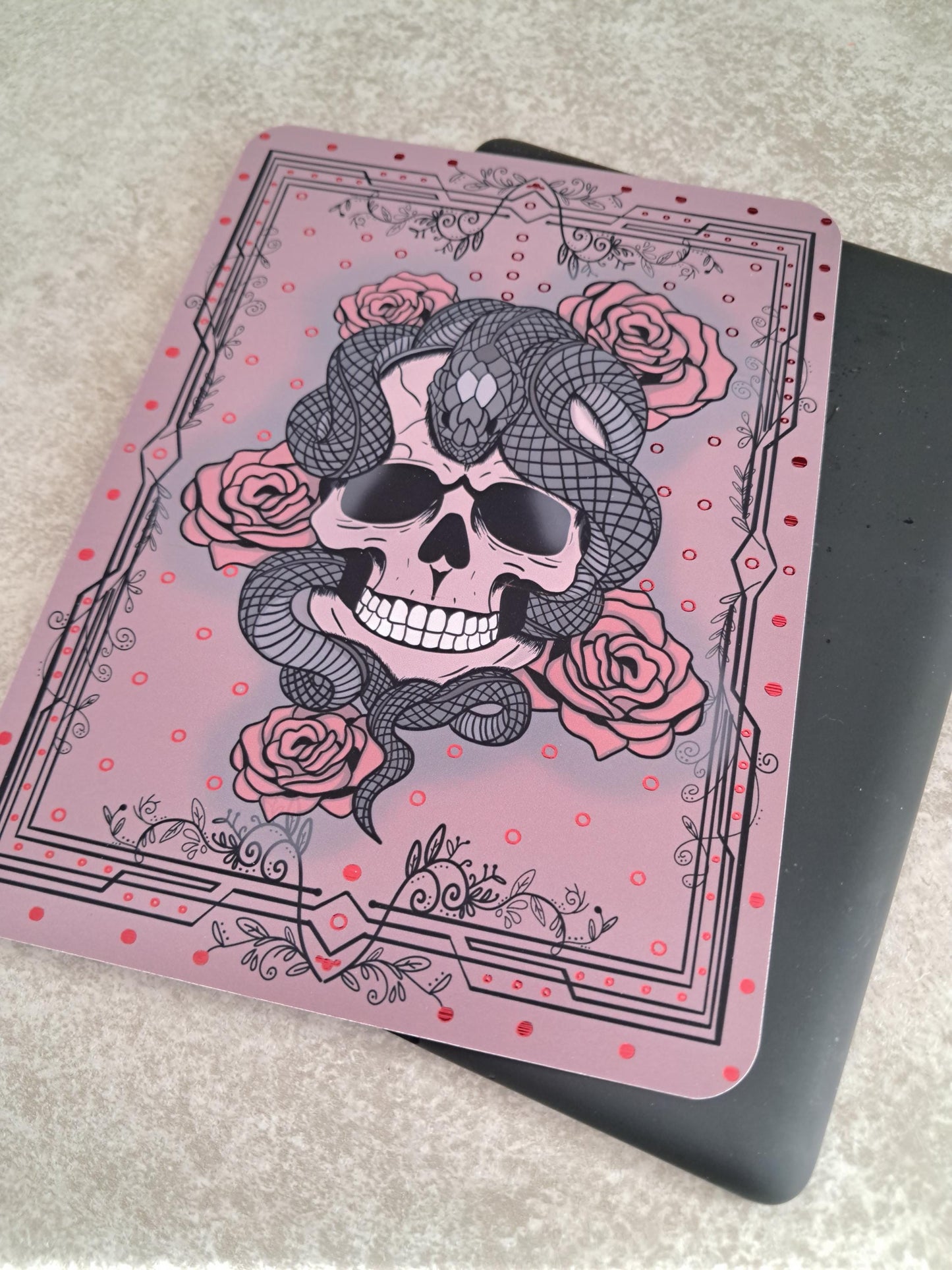 Printed Custom Kindle Case Insert | Reader Gifts | Bookish | Decor | Stickers | Booktok | Dark Romance | Skull | Viper | Snake | Red Rose