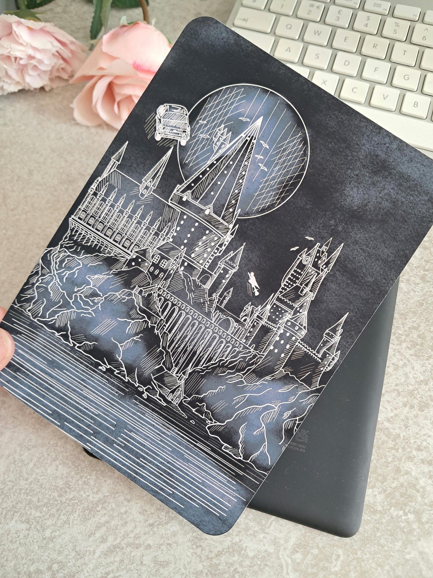 PRINTED Kindle Case Insert | Reader Gifts | Bookish | Sticker | Booktok | fantasy | Romance | Romantasy | Magic school | dark castle witch