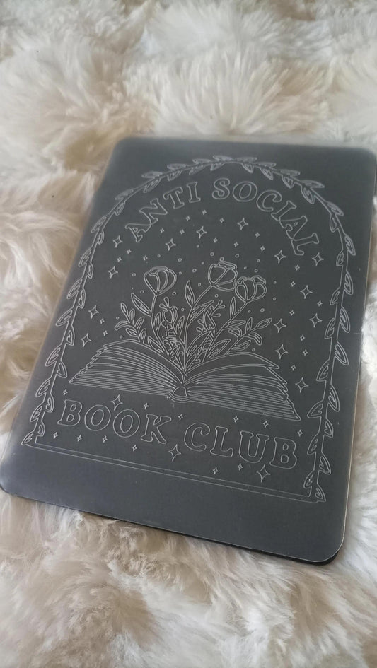 Engraved Kindle Case Insert | Reader Gifts | Bookish | roses | Decor | Kindle Stickers | Booktok | Anti Social Book Club Flowers