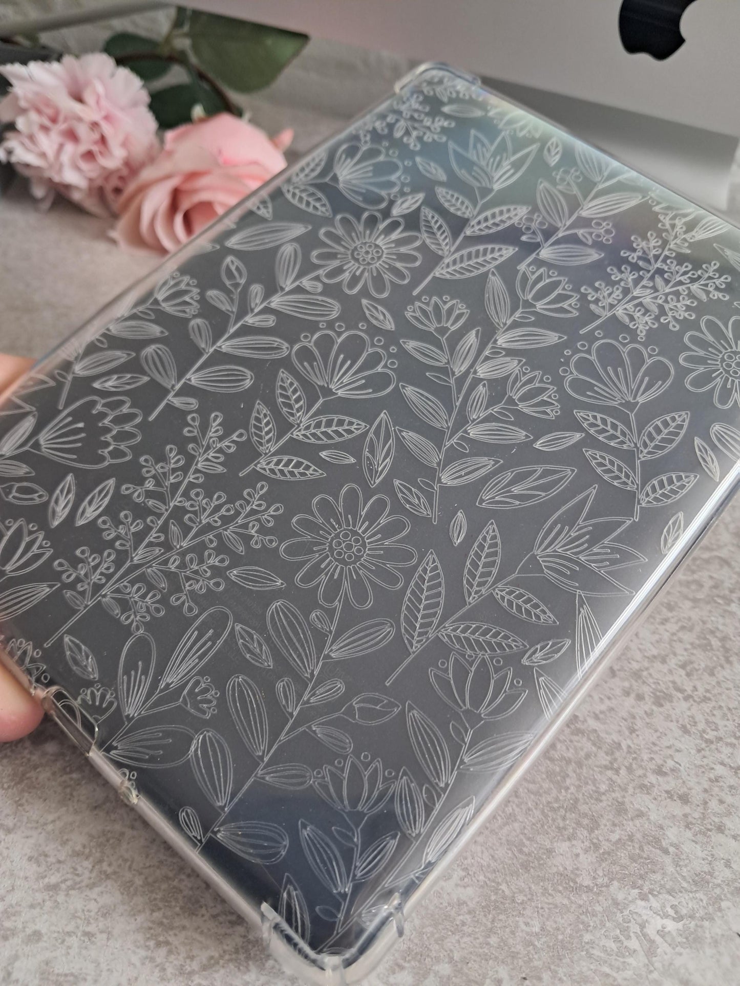 Engraved Kindle Case Insert Flowers | Reader Gifts | Bookish | roses | Decor | Kindle Stickers | Booktok | roses | floral design | Romance