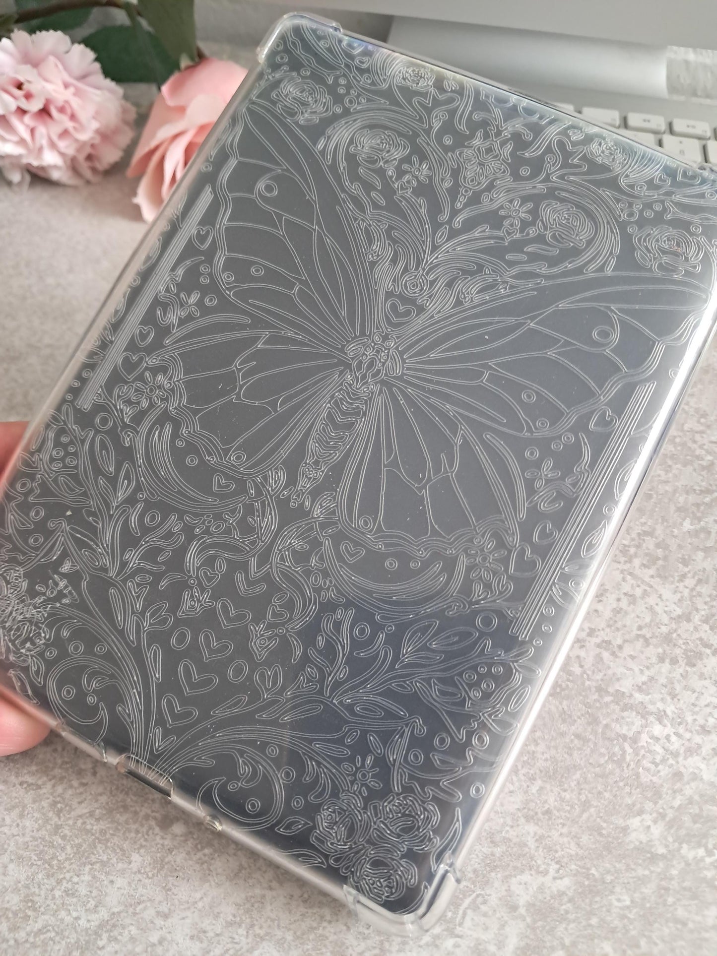 Engraved Kindle Case Insert | Reader Gift | Bookish Decor | Stickers | Booktok | floral | fantasy | butterfly | girly | romance | romantasy