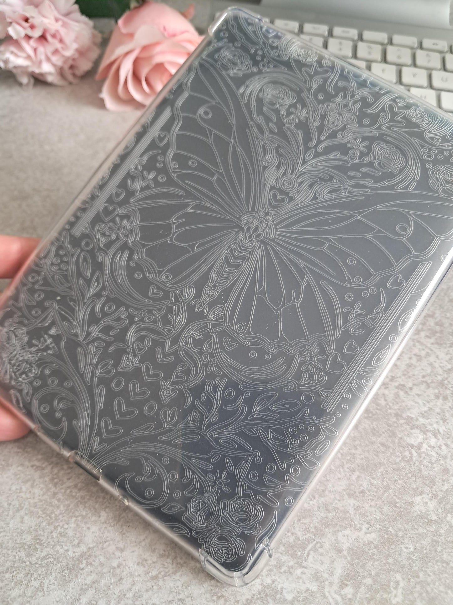 Engraved Kindle Case Insert | Reader Gift | Bookish Decor | Stickers | Booktok | floral | fantasy | butterfly | girly | romance | romantasy