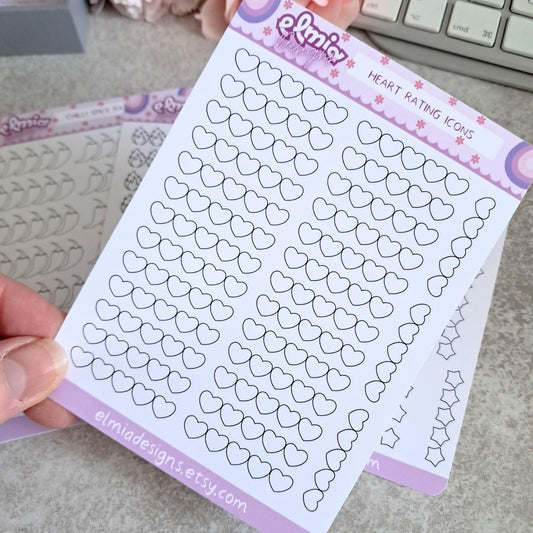 29 Book or reading journal rating stickers | star rating | smut or spice | emotion | romance | review | planner stickers | vinyl sticker