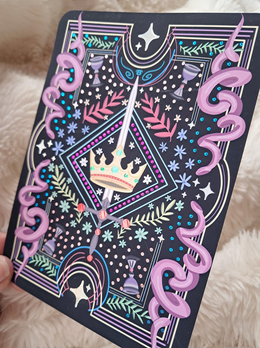 Foiled Kindle Case Insert | Reader Gifts | Bookish | Sticker | Booktok | dragon | fantasy | Romance | Romantasy | enemies Colourful | Skin