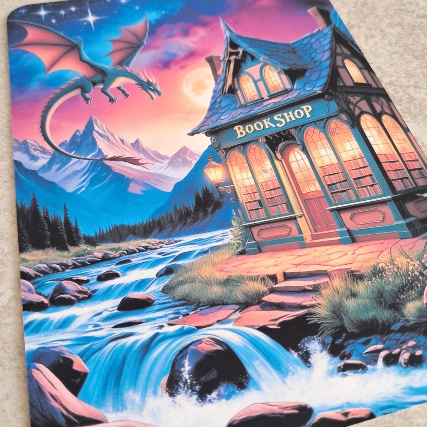 Printed Kindle Case Insert | Reader Gifts | Bookish | Decor | Kindle Sticker | Booktok | Fantasy shop bookstore mountains dragon sky sunset