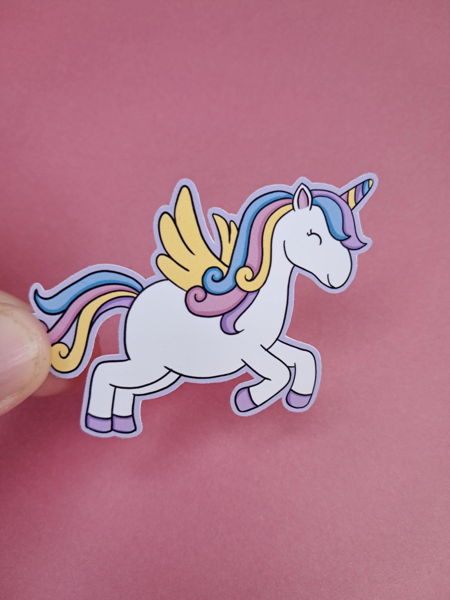 Cute Colourful magical unicorn Sticker Die cut Decal planner stickers | vinyl sticker | Kindle | Laptop | | Water Bottle | Bookish | girly