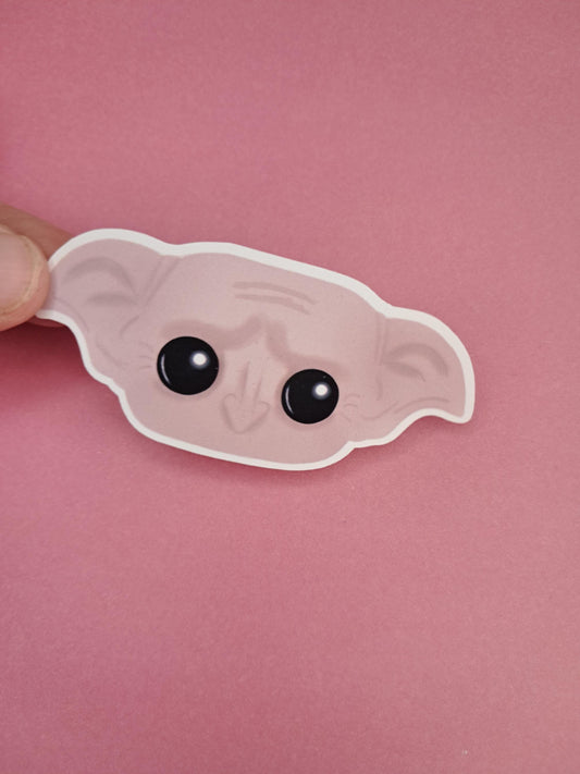 Cute house elf magical mystic Reading Sticker Die cut Decal planner vinyl sticker | Kindle | Laptop | Book | Water Bottle | Bookish | Phone