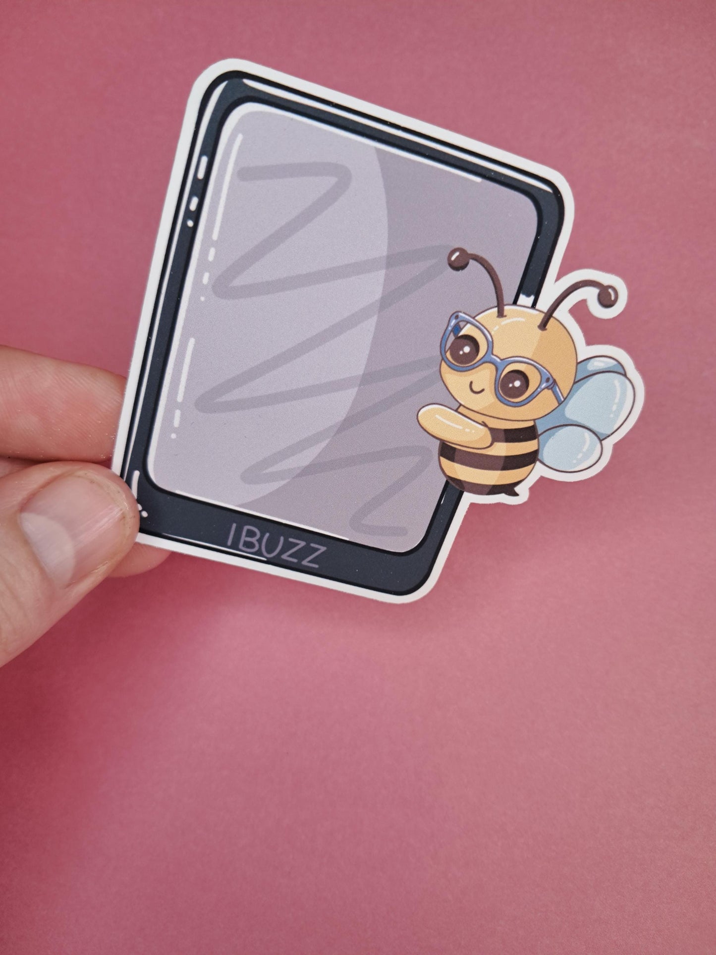 Cute kawaii bee beatrix ipad kobo reader Sticker Die cut Decal planner vinyl sticker | Kindle | Laptop Book | Water Bottle Bookish
