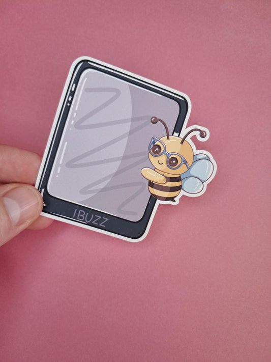 Cute kawaii bee beatrix ipad kobo reader Sticker Die cut Decal planner vinyl sticker | Kindle | Laptop Book | Water Bottle  Bookish